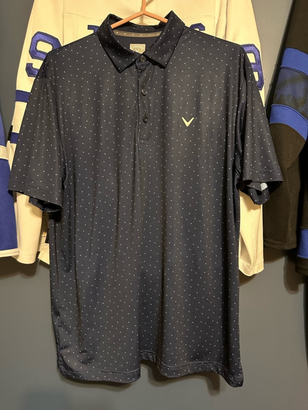 Callaway Navy Micro Dot Performance golf polo